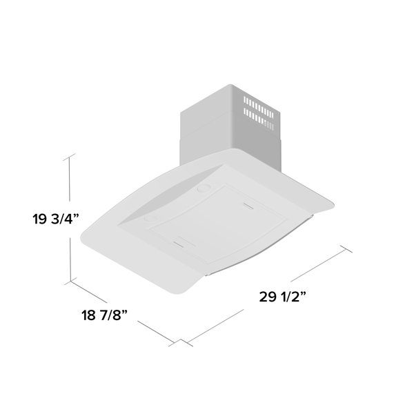 Winflo 30" 475 CFM Convertible Wall Mount Range Hoodin Stainless Steel